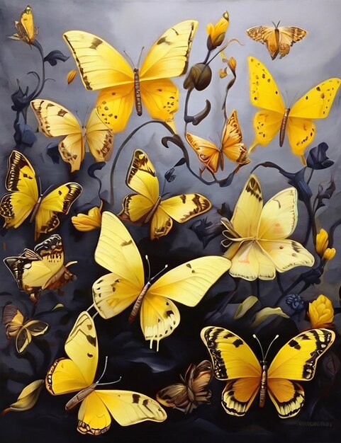 XL Yellow Color of Butterflies