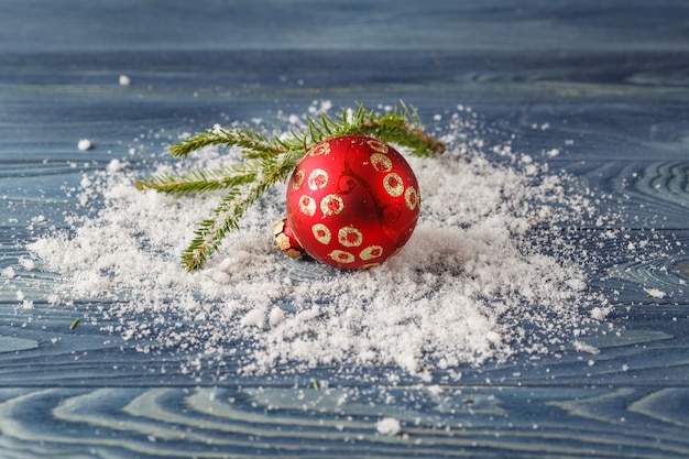 Xmas ball on table