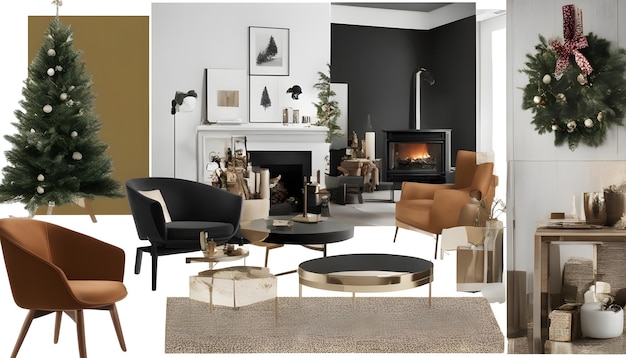 Xmas mood board interieur inspiratie