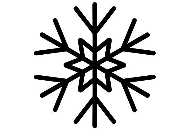 Xmas snowflake winter christmas design element silhouette crystal symbol sign