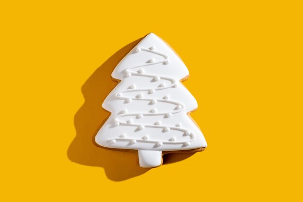 Xmas tree biscuit festive dessert white orange