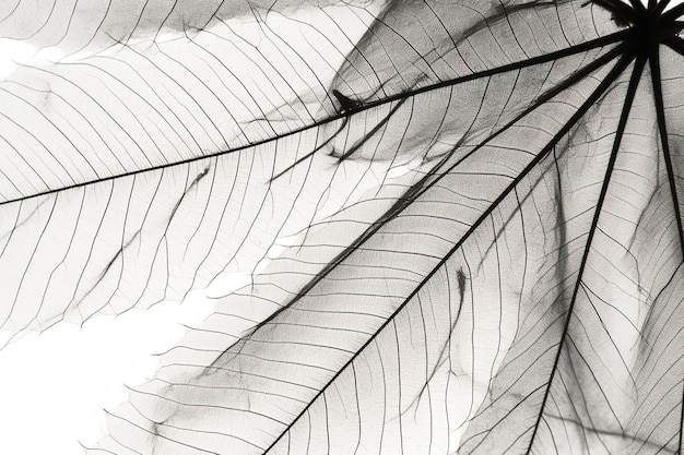 xray herbarium artistic flowers and leaves on a white background Generative AI