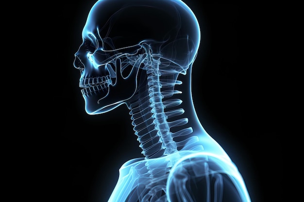 Xray of a human body Lumbar and back Pain and injury concept