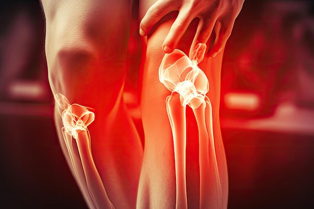 膝と足下部の骨のX線