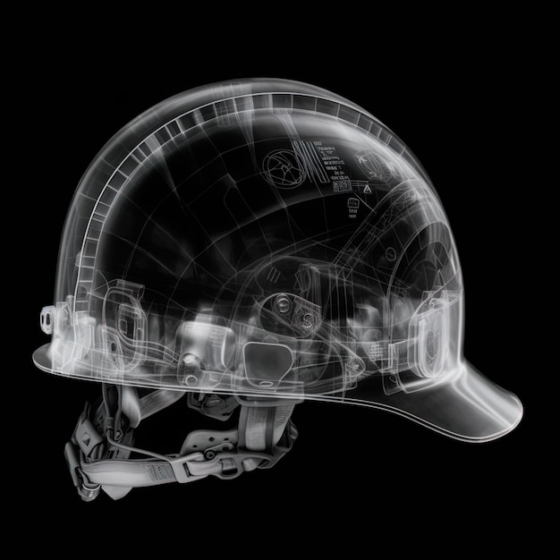 写真 安全ヘルメット労働者の日の x 線