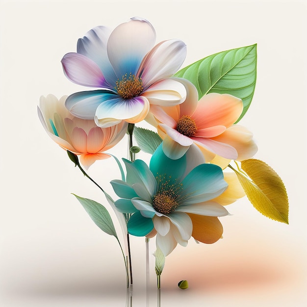 XRay Transparent Flowers Generative AI