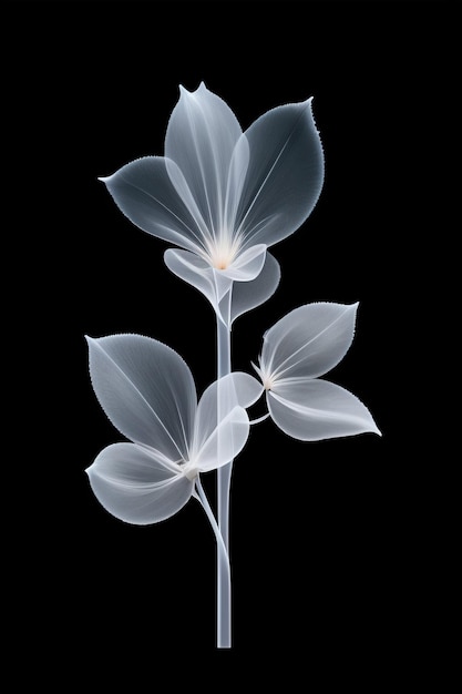 XRay Transparent Flowers Generative AI