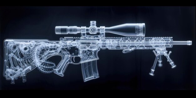 Photo xray vision a glimpse inside a modern military rifle through radiographic imaging