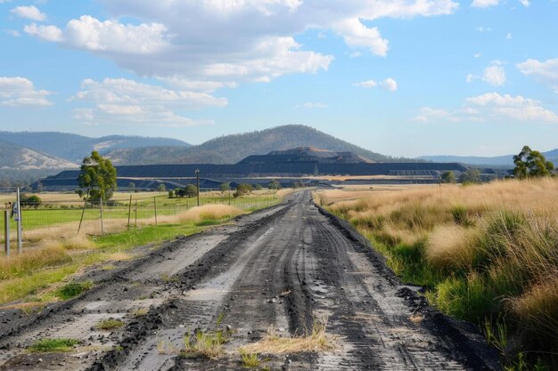 Photo xstrata coal mine in hunter valley new south wales