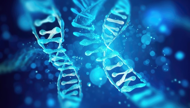 Photo xychromosomes on background medical symbol gene therapy or microbiology genetics