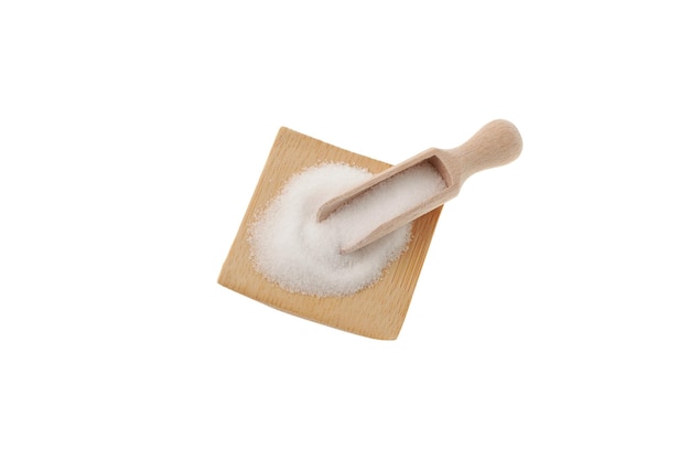 Photo xylitol powder or birch sugar food additive e967 xylitol is used in toothpaste and chewing gum