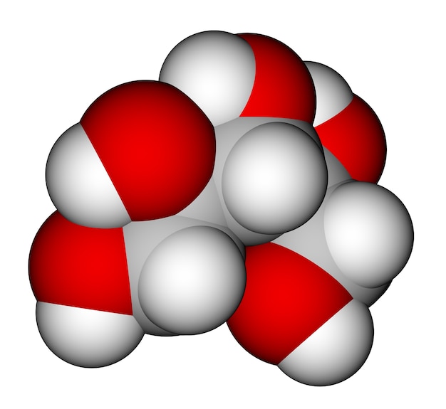 Xylitol space filling molecular model