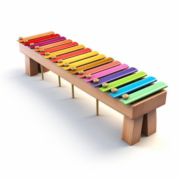 Xylophone with white background high quality ultra