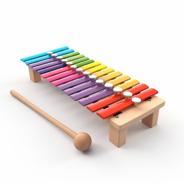 Xylophone with white background high quality ultra