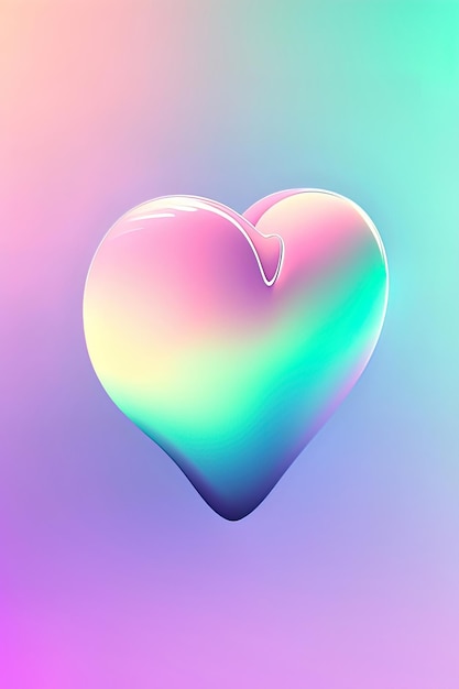 Y2K nostalgie hart kleurrijk speels gradiënt digitaal behang