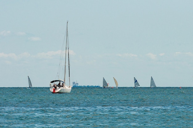 Yacht at sea Active recreation on the water