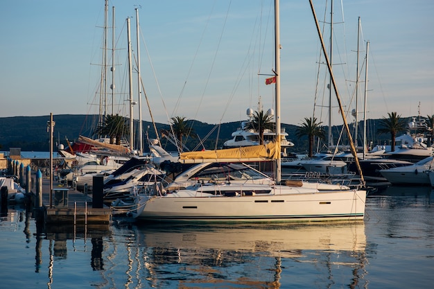 Yachts and boats in the adriatic sea