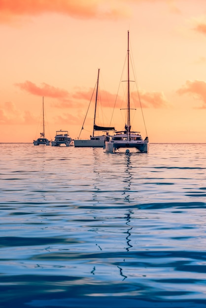 Yachts at the Indian Ocean