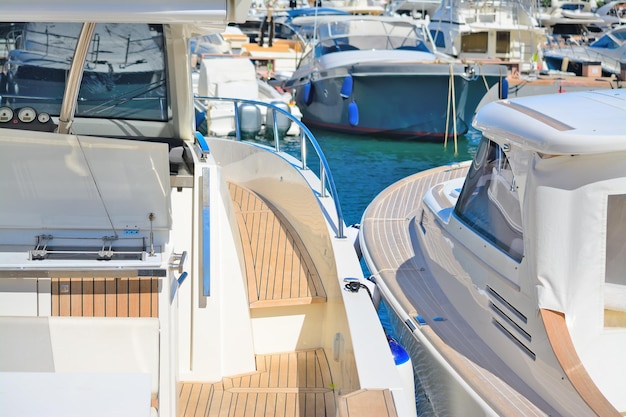 Yachts in Porto Cervo harbor Italy