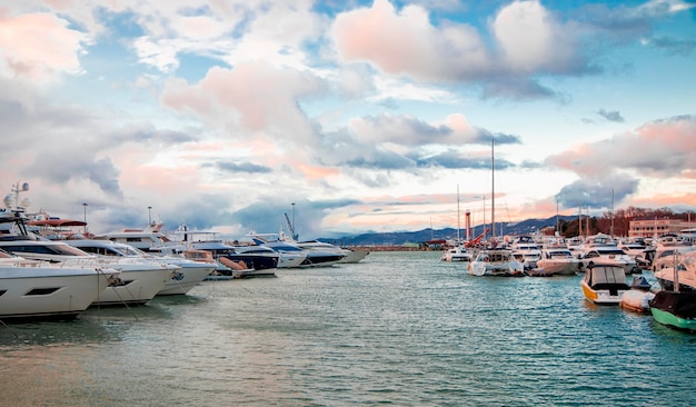 yachts at sea