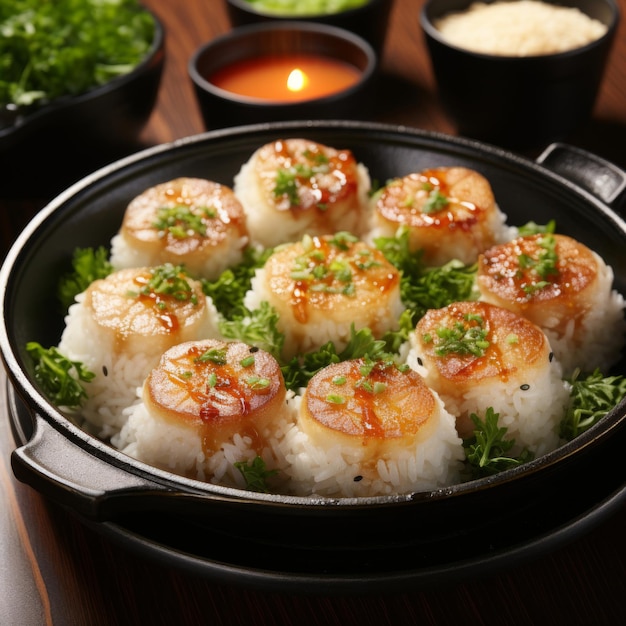 Yaki Onigiri Grilled rice balls often brushed with soy sauce or miso paste Grilled Snack