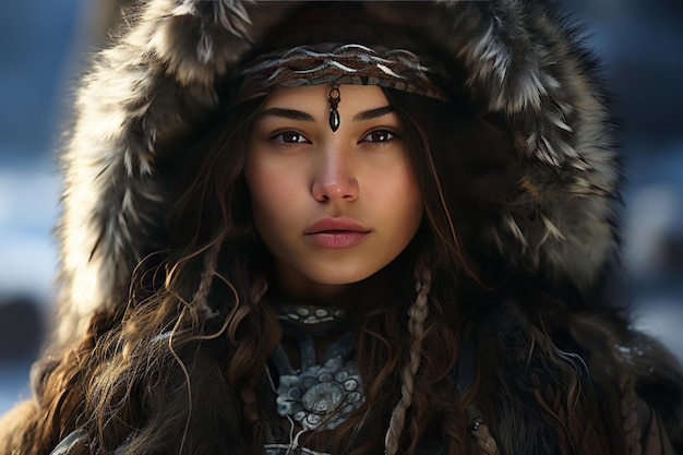 Yakut people also known as the Sakha from the Sakha Republic in Siberia RussiaGenerated with AI