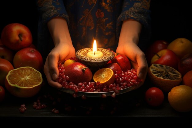 Yalda night hands holding symbolic elements like c 00692 01