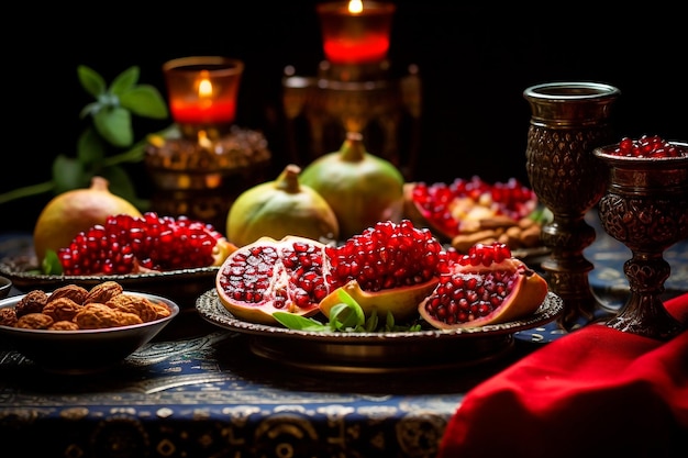 Photo yalda night a persian celebration of the winter solstice