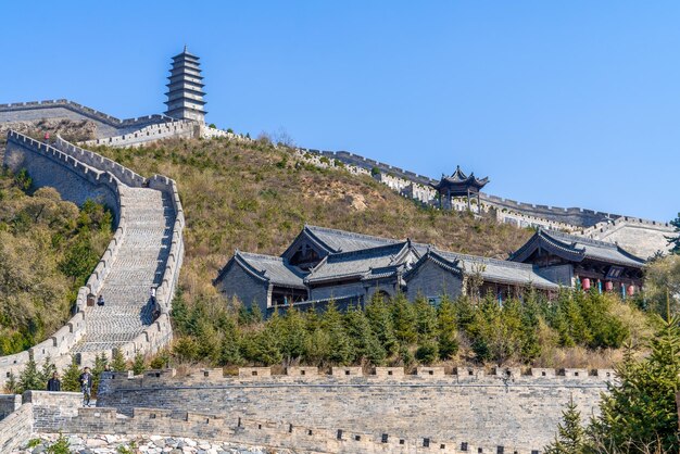 Foto yanmen passeert de grote muur shanxi china