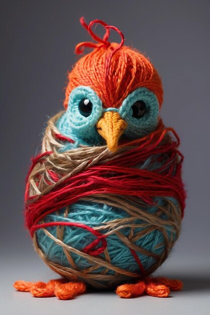 Photo yarn bird