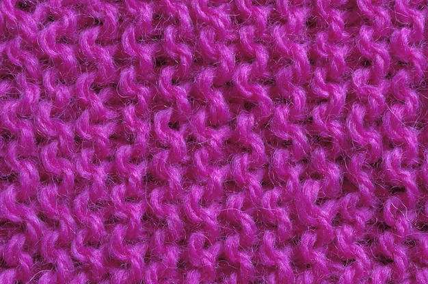 Yarn texture closeup of red.