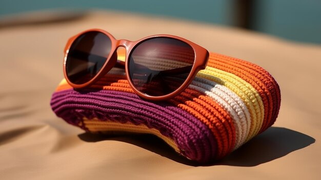 Yarnwrapped sunglasses case protecting your shades in style