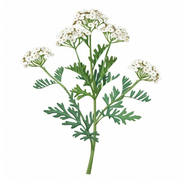 yarrow isolated on white background