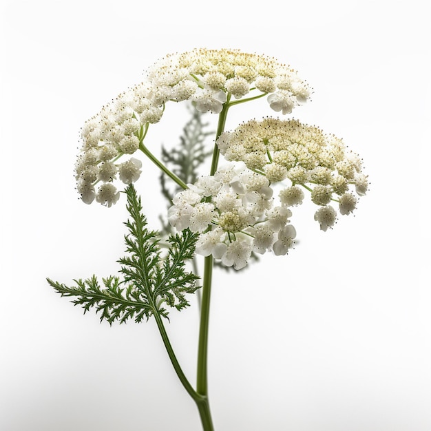 yarrow on white background