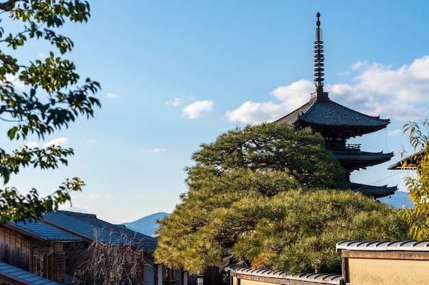 Yasaka Pagoda Mooi landschap van Higashiyama-afdeling Kyoto Japan