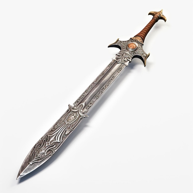 Yasmee zwaard met witte achtergrond hoge kwaliteit ultra