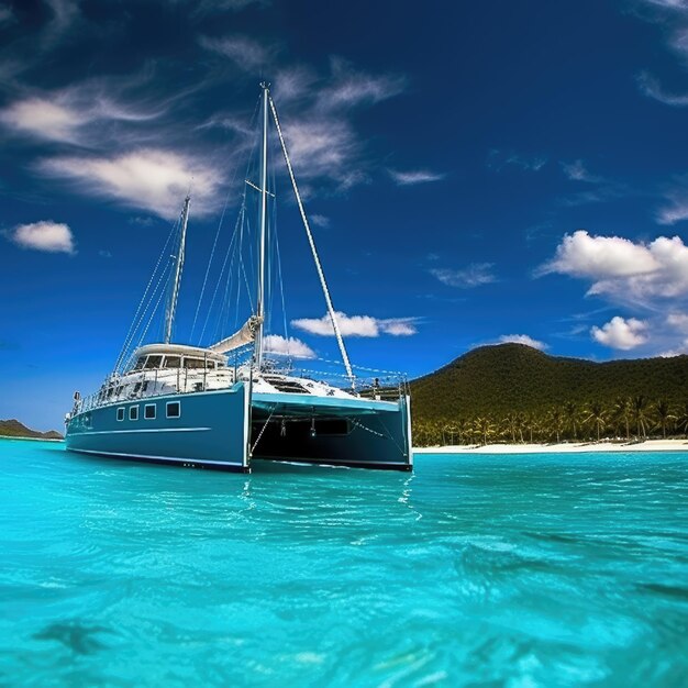 Foto yacht a zanzibar un paradiso di bellezza esotica e spiagge mozzafiato