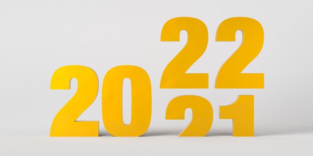 2021年から2020年に向けて。大晦日。 3Dイラスト。