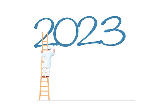 The year 2023 was painted by a miniature people painter