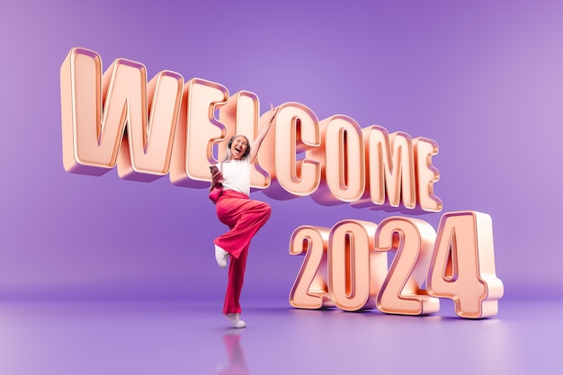 year 2024 collage design