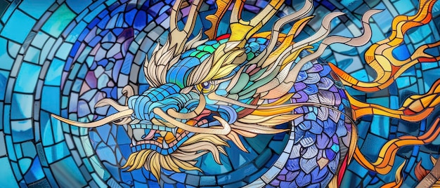 Year of the Dragon Stained Glass Illusion