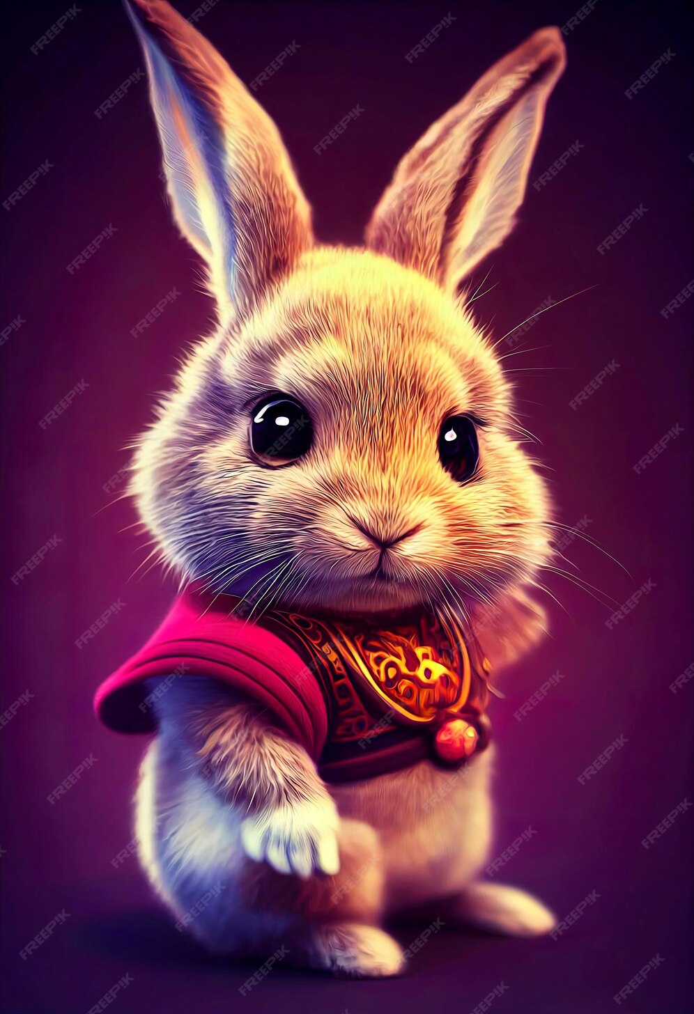 Premium Photo Year of the rabbit 2023 chinese rabbit illustration