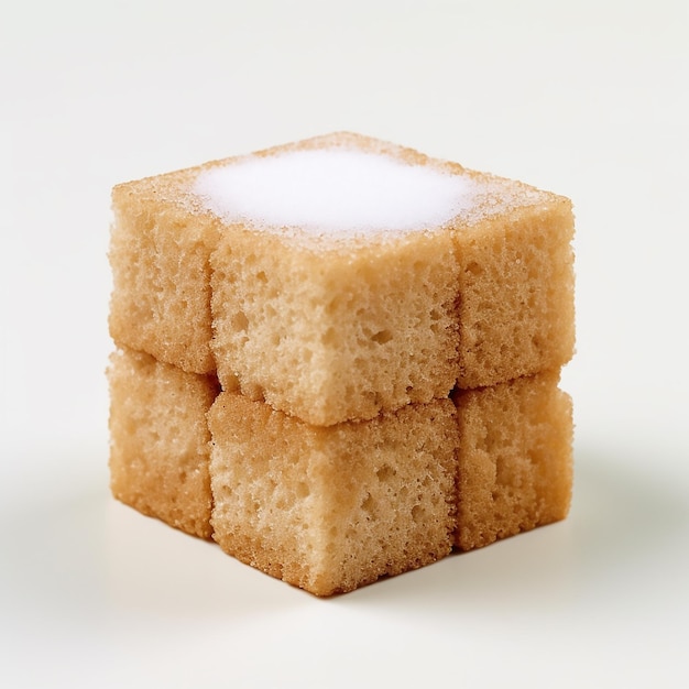 Yeast cube on white background