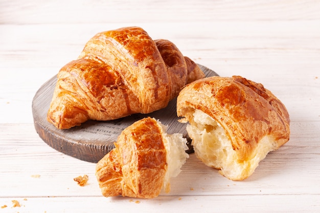 Yeast dough baked goods are on the table