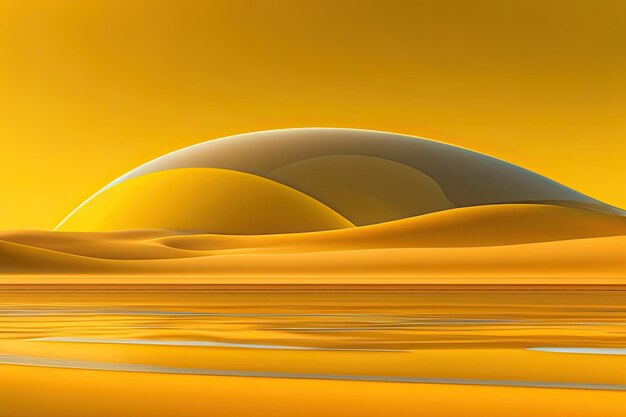 Yellow Abstract Background Illustration Generative AI Art