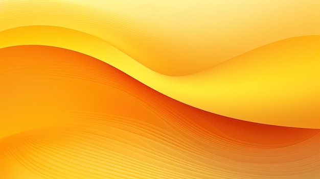 Yellow abstract background with gradient waves generated by AI