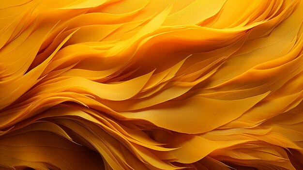 Yellow abstract background with wavy lines and waves generative ai