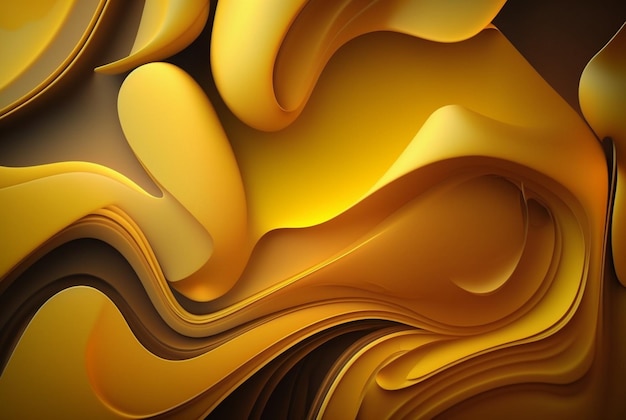 Yellow abstract beautiful background generative ai
