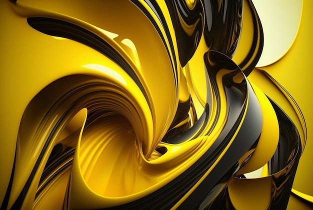 Yellow abstract beautiful background generative ai