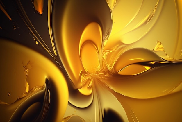 Yellow abstract beautiful background generative ai